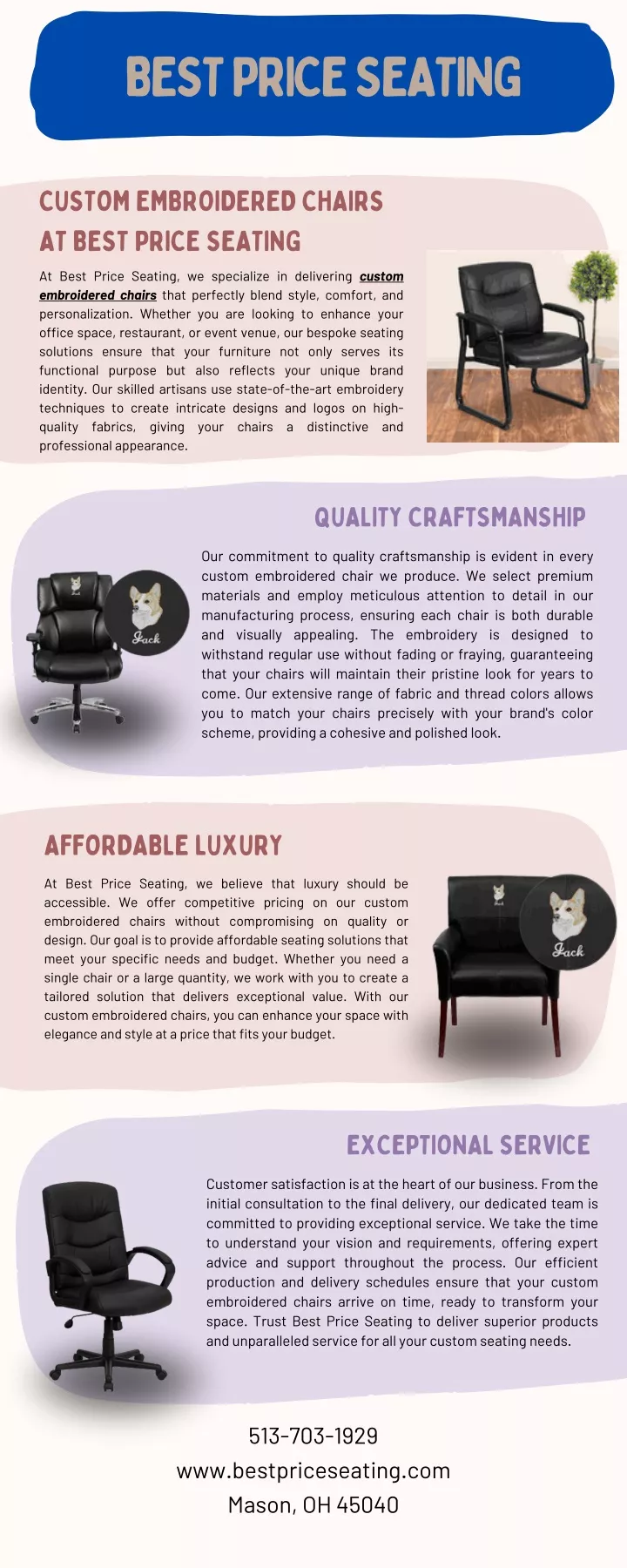 PPT - Custom Embroidered Chairs at Best Price Seating PowerPoint Presentation - ID:13304449