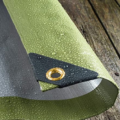 Waterproof 270GSM Tarpaulins Green Silver Tarpaulin - Tarpaulinsshop