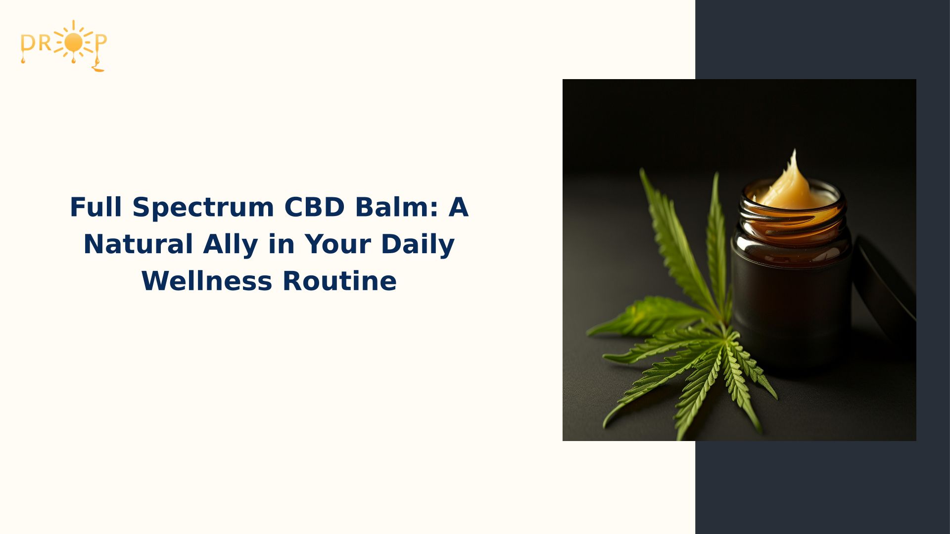 Full Spectrum CBD Balm: A Natural Ally In Your Daily Wellness Routine