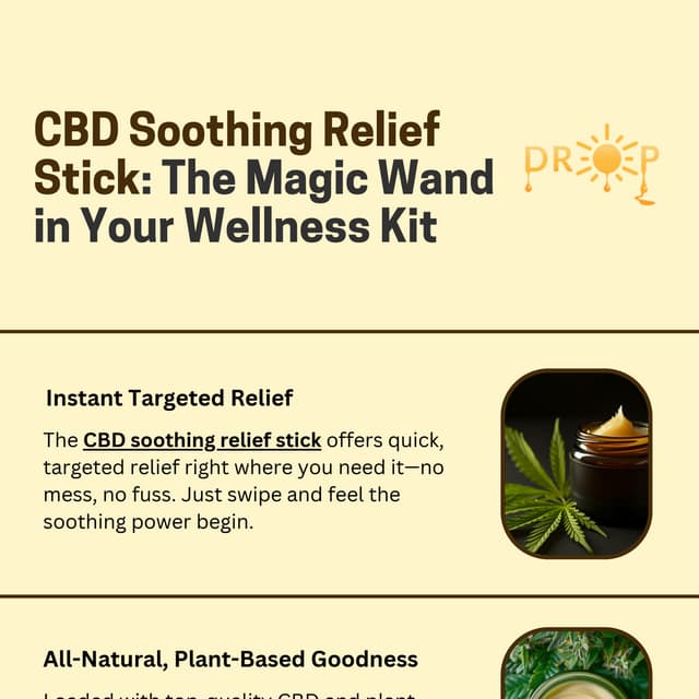 CBD Soothing Relief Stick: The Magic Wand in Your Wellness Kit | PDF