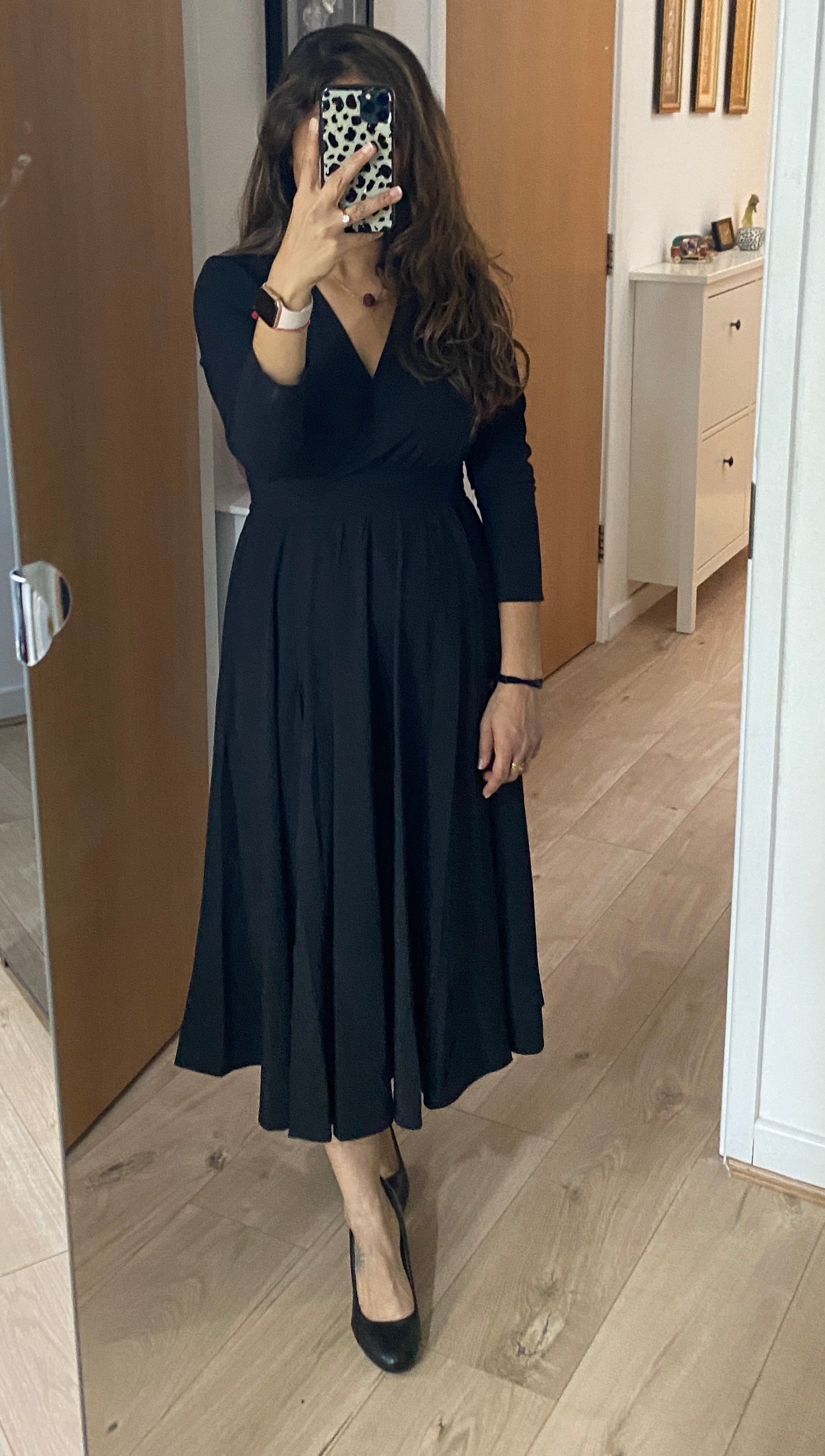 How to Style a Black Wrap Dress for a Wedding