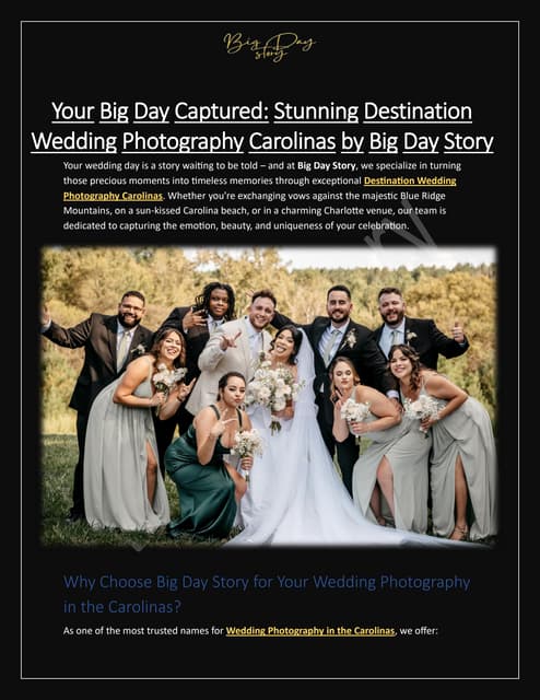 Destination Wedding Photography Carolinas By Big Day Story.pdf