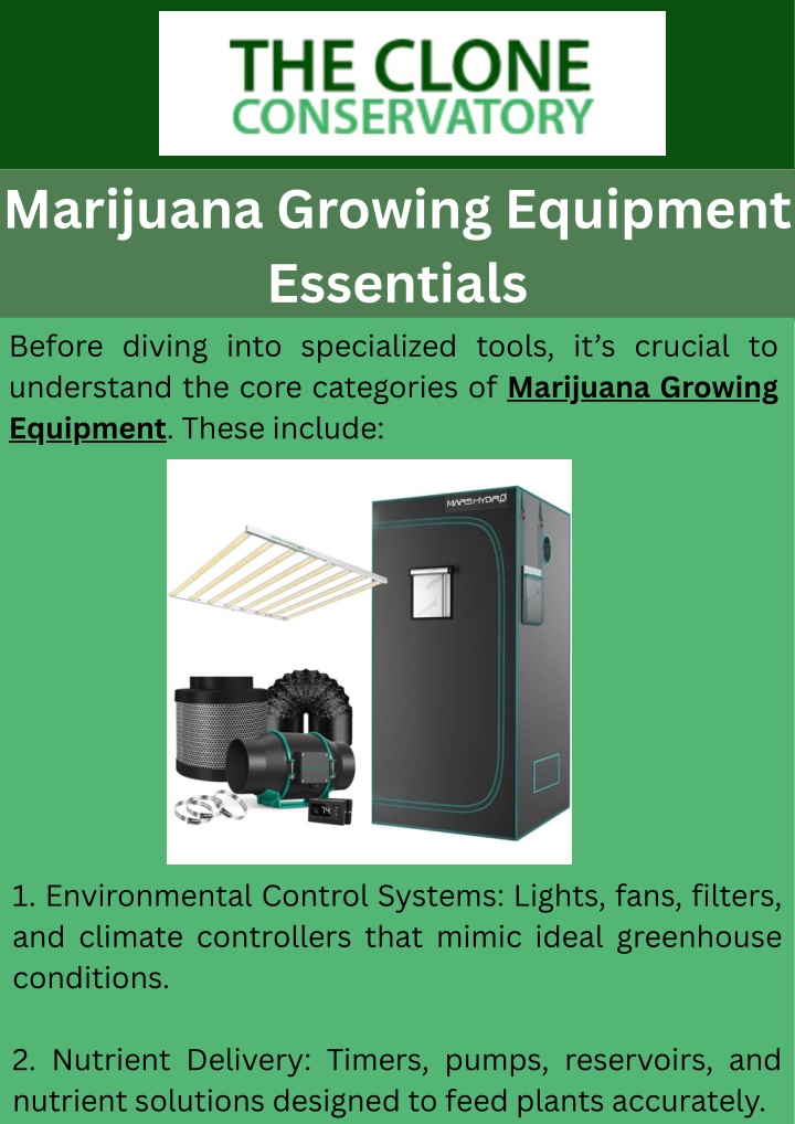 PPT - Marijuana Growing Equipment Essentials PowerPoint Presentation, free download - ID:14218288