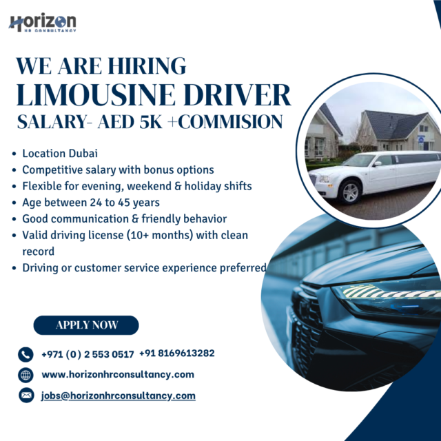 Limousine Driver | Horizon Capital HR Consultancy
