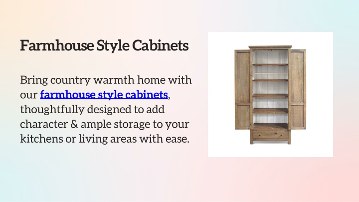 PPT - Farmhouse Style Cabinets PowerPoint Presentation, free download - ID:14338286
