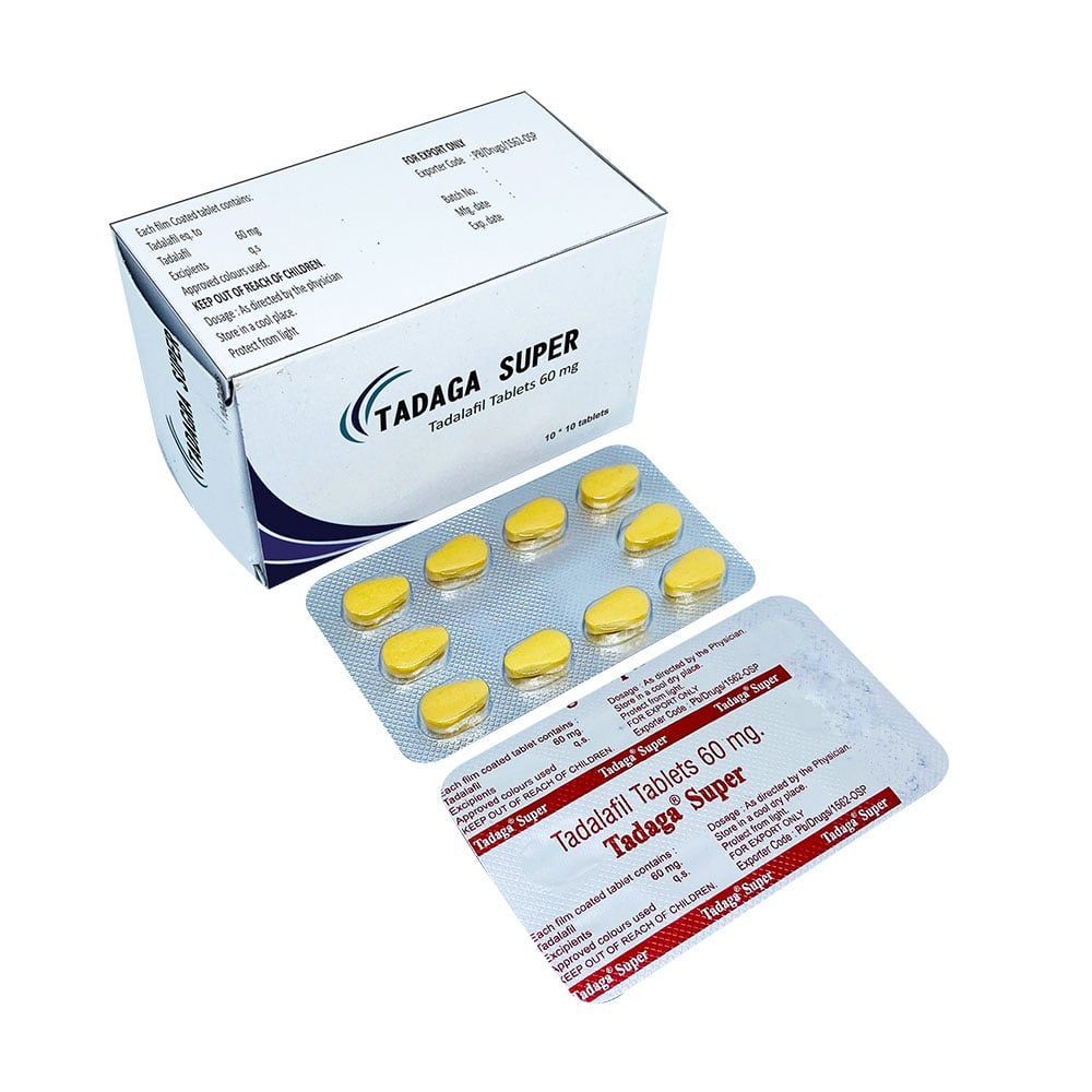 Tadalafil Tablets 60mg ( Tadaga Super 60mg ) Cheap Online in UK