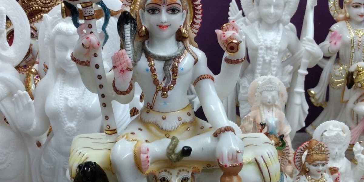 Enhance Your Spiritual Space with Exquisite Lord Shiva Marble Statues from The Murti Wala