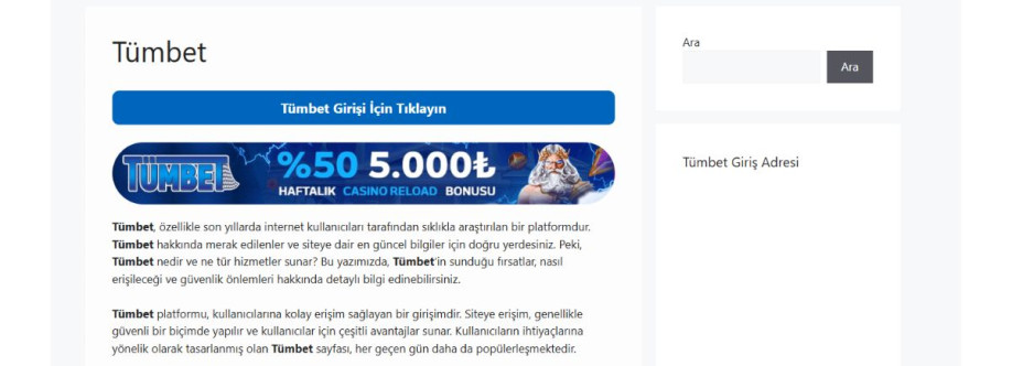 tümbet giriş Cover Image