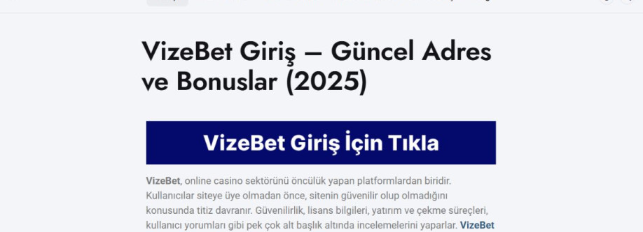 VizeBet güncel giriş Cover Image