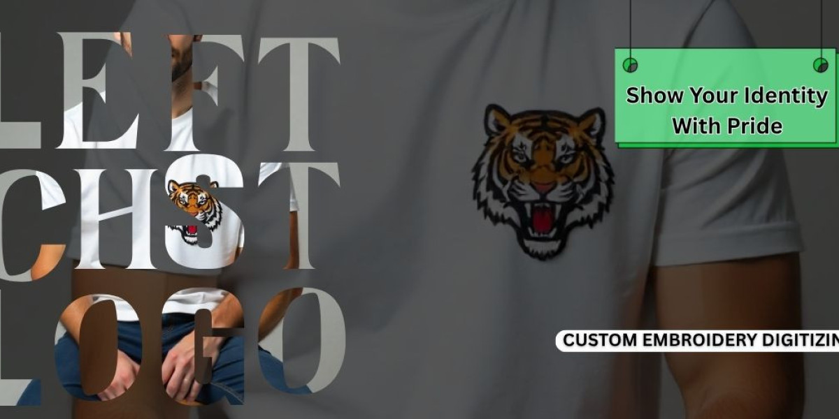 Rapid left chest logo embroidery digitizing service USA