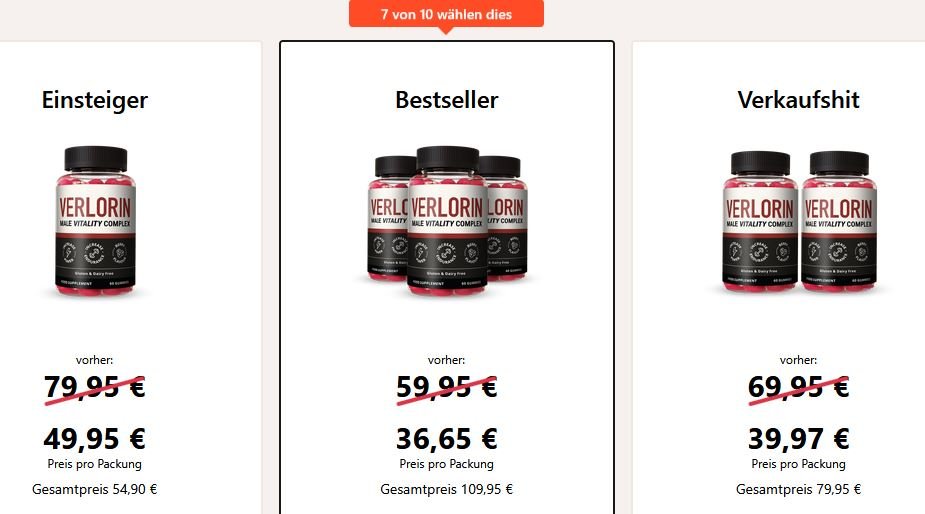 Verlorin Kapseln Erfahrungen - Potenzpillen für Männer! Bewertungen - Preis