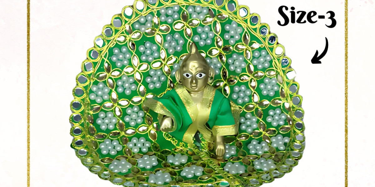 Divine Royalty: Moti Heavy Laddu Gopal Dress by Shaurya Creations