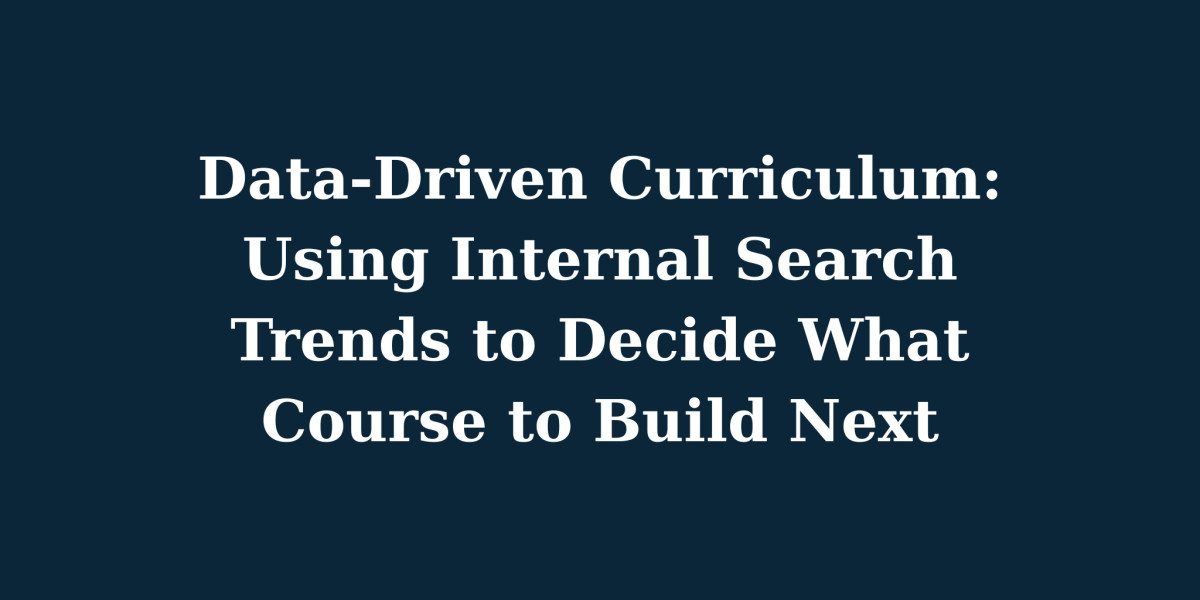 Data-Driven Curriculum: Using Internal Search Trends to Decide What Course to Build Next