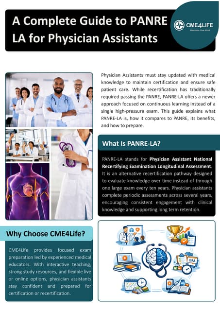 A Complete Guide to PANRE LA for Physician Assistants | PDF