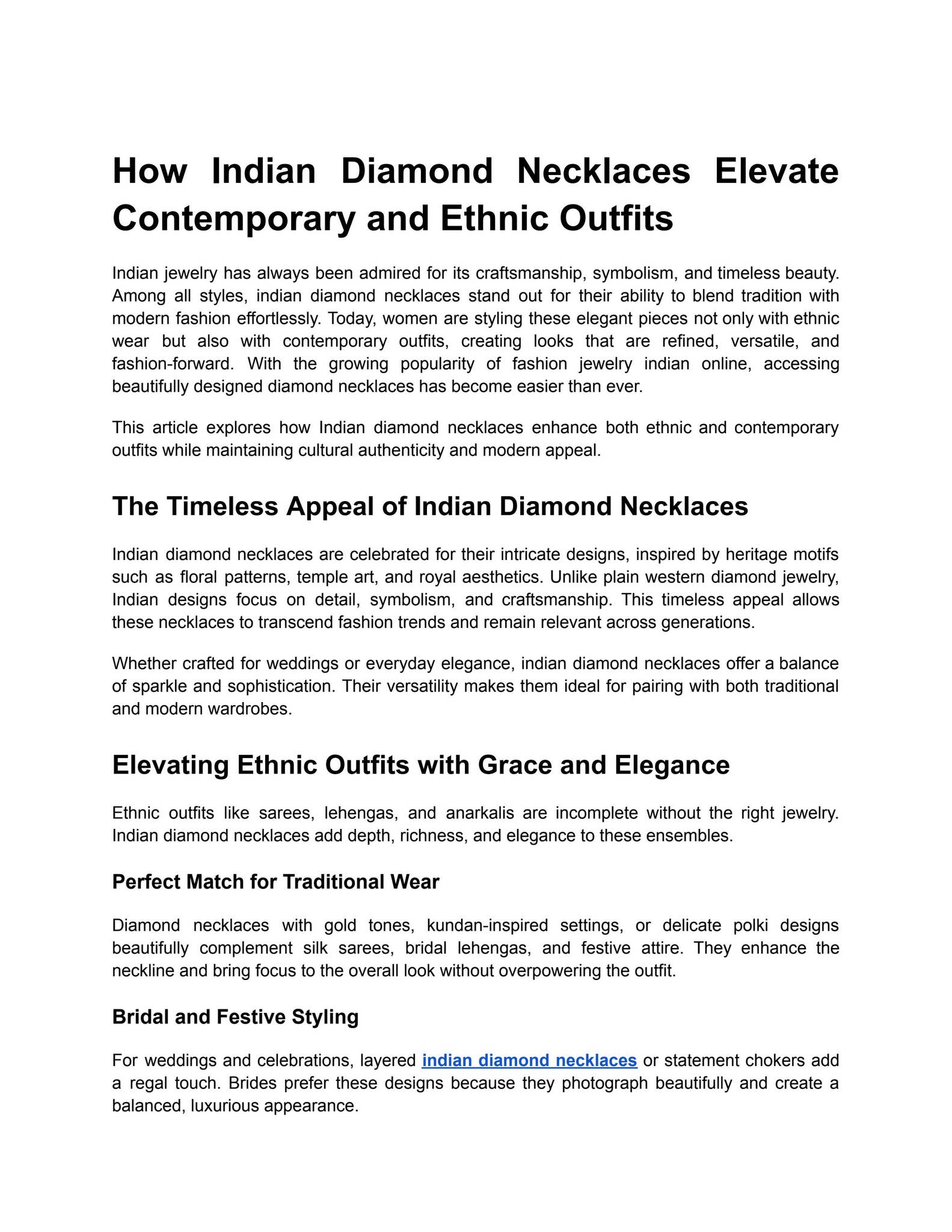 The Style Power of Indian Diamond Necklaces in Modern & Ethnic Looks by My Rivaaz - Issuu