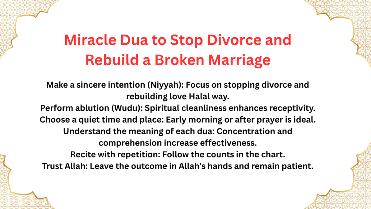 Miracle Dua to Stop Divorce and Rebuild a Broken Marriage – Karma Align Muslim
