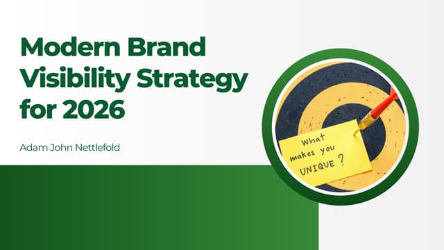 Community-Led Branding 2026: Adam John Nettlefold on Visibility Without Ads | PDF