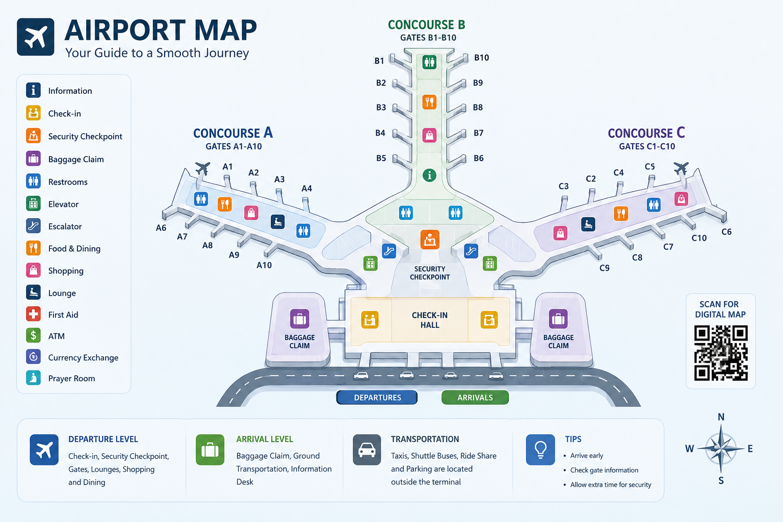 John F. Kennedy International Airport (JFK) Map