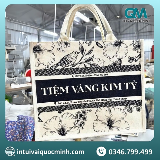 Túi vải đay - Linen tiệm vàng - In Túi Vải Quốc Minh