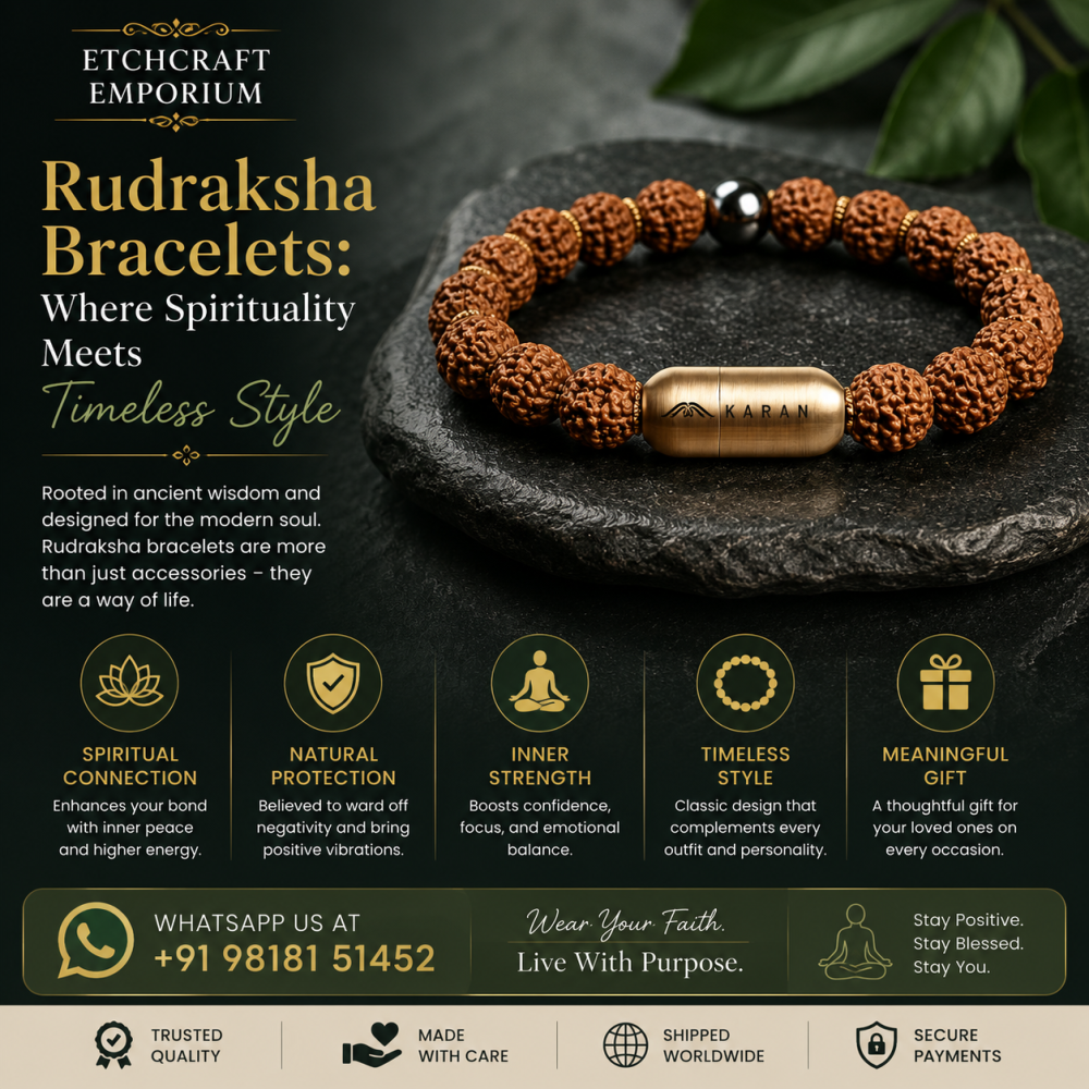 Rudraksha Bracelets: Where Spirituality Meets Timeless Style – etchcraftemporium1