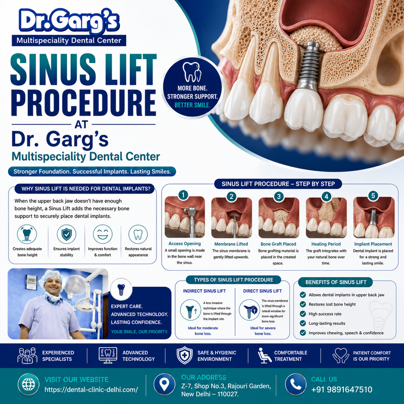 Sinus Lift Procedure at Dr. Garg’s Multispeciality Dental Center - d...