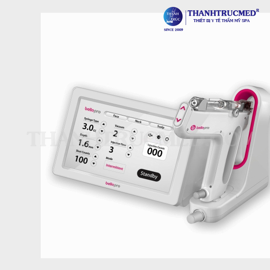 Máy tiêm tinh chất BellaPro Injector đa kim thế hệ mới cho spa & TMV - Thanh Trúc Med