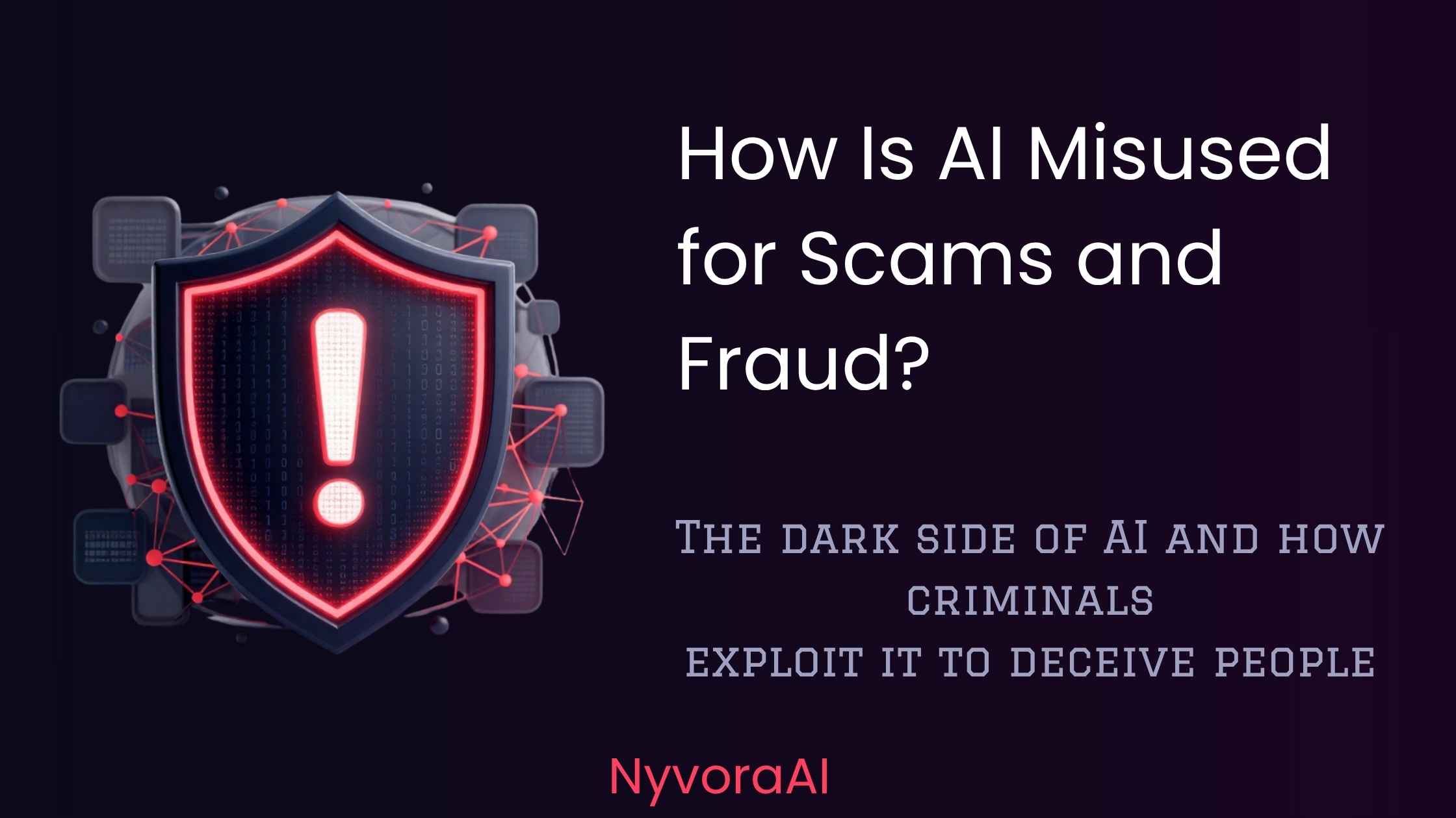 AI scams and fraud visualization showing voice cloning, phishing, and identity theft
