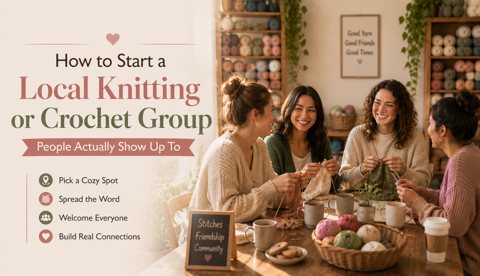 How to Start a Local Knitting or Crochet Group People Actually Show...