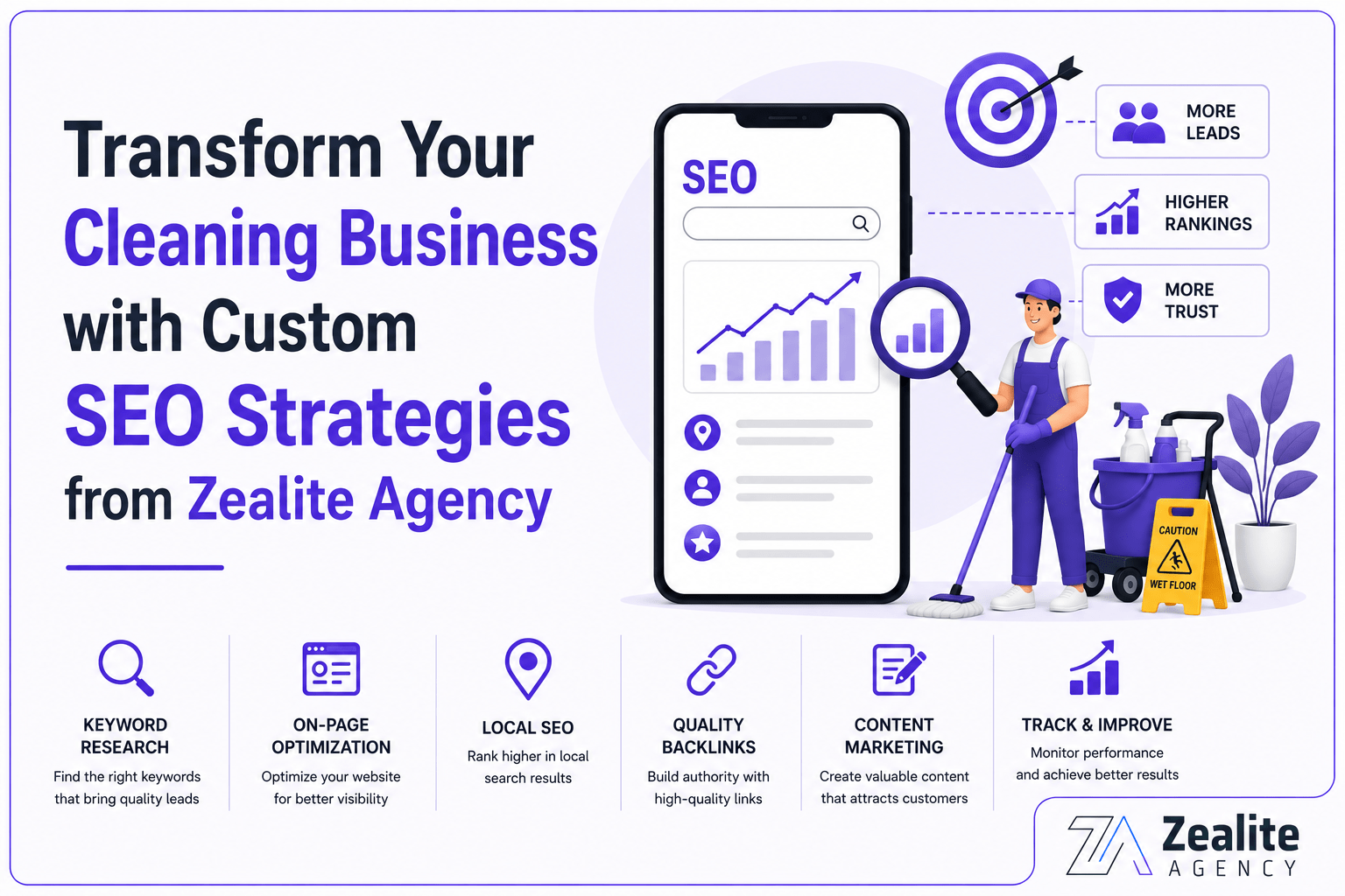SEO for Cleaning Business | Custom Strategies by Zealite Agency