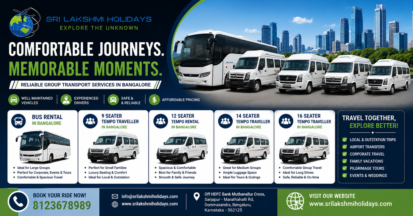How to Choose the Right Tempo Traveller or Bus Rental in Bangalore for Group Travel – Site Title