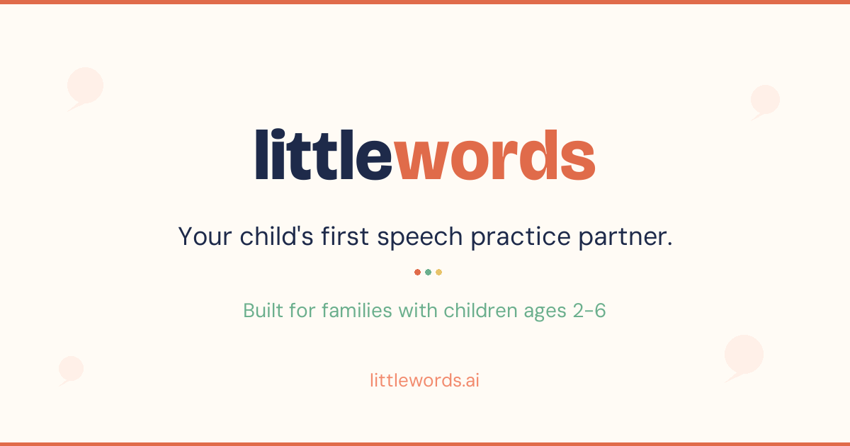 Little Words - AI Speech Companion for Neurodivergent Kids