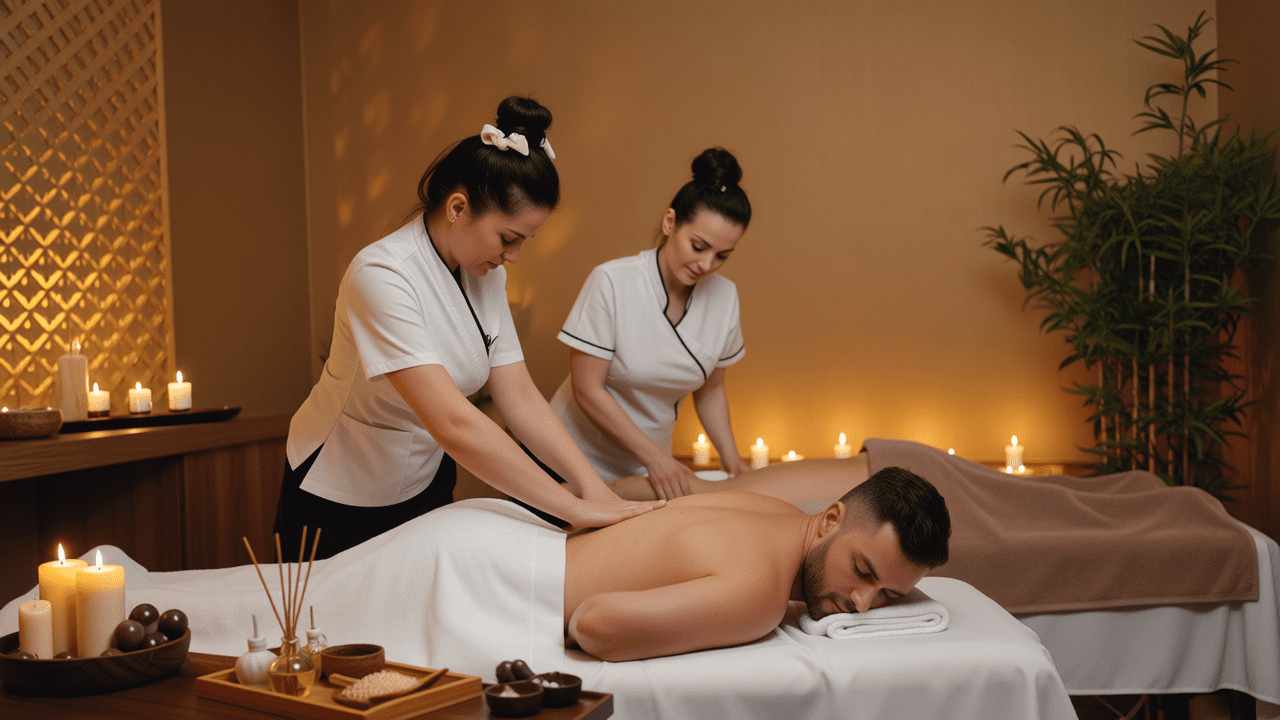 Book Sandwich massage in Delhi | 4 Hands Massage