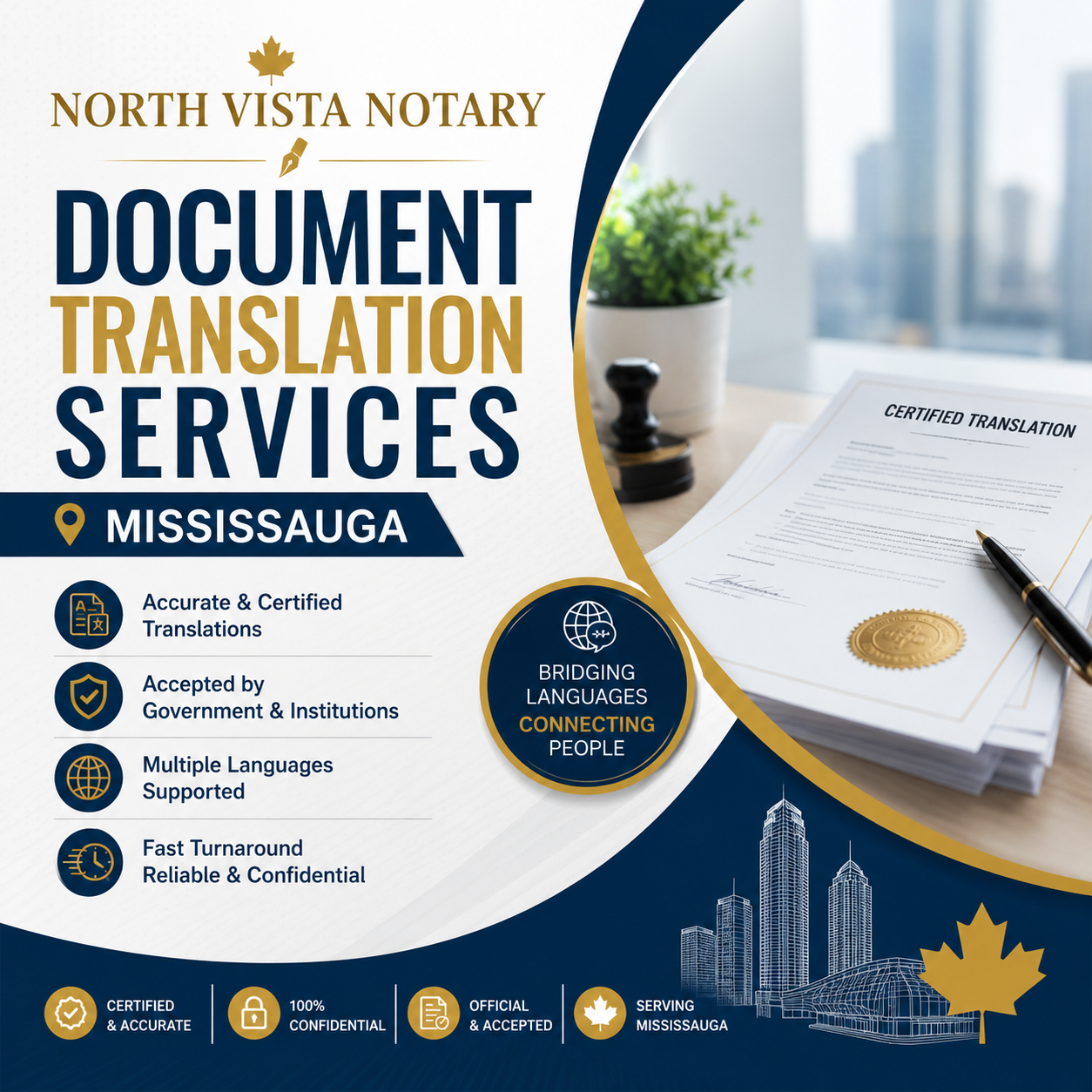 What to Look for in Document Translation Services in Mississauga – North Vista Notary