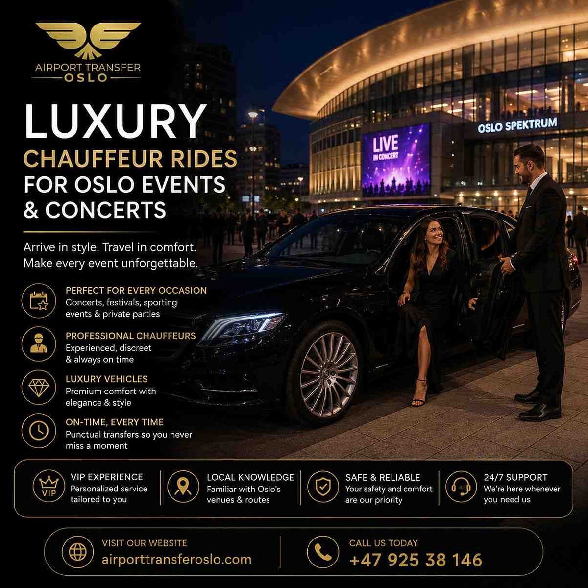 Luxury Chauffeur Rides for Oslo Events & Concerts | by Airport Transfer Oslo | Aug, 2026 | Medium