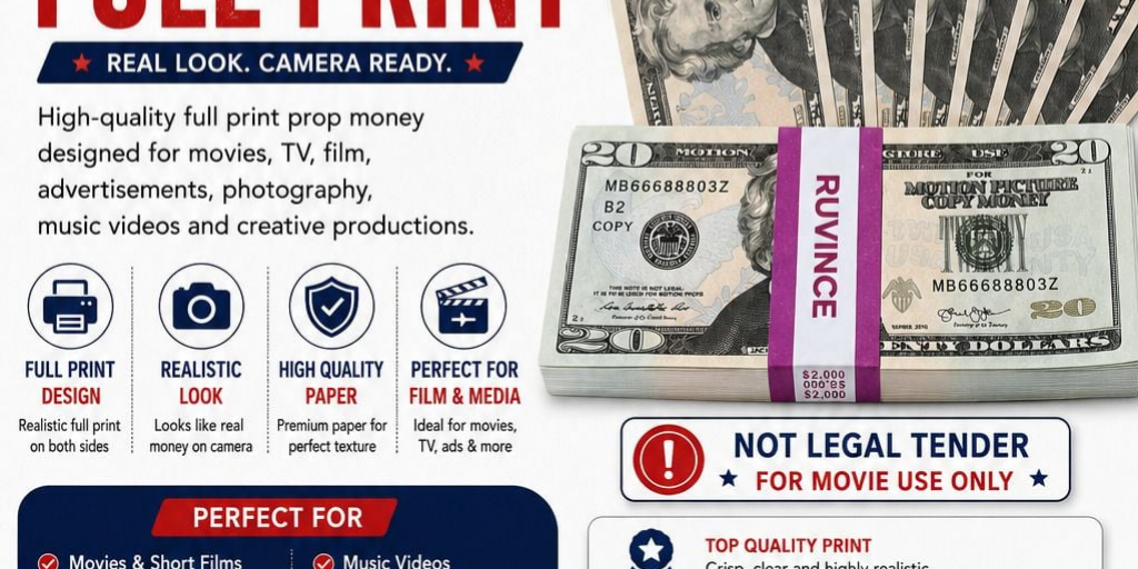 Prop Money Full Print by Play Movie Fake Money - Infogram