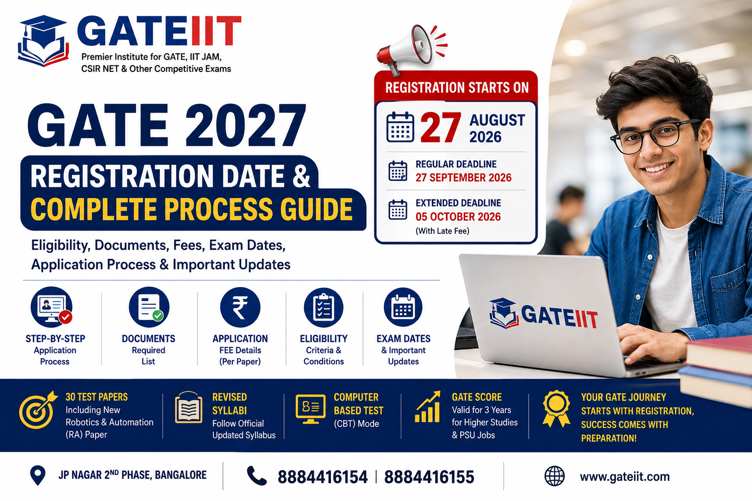 GATE 2027 Registration Date, Application Process, Eligibility, Fees, Documents and Exam Details – Complete Guide