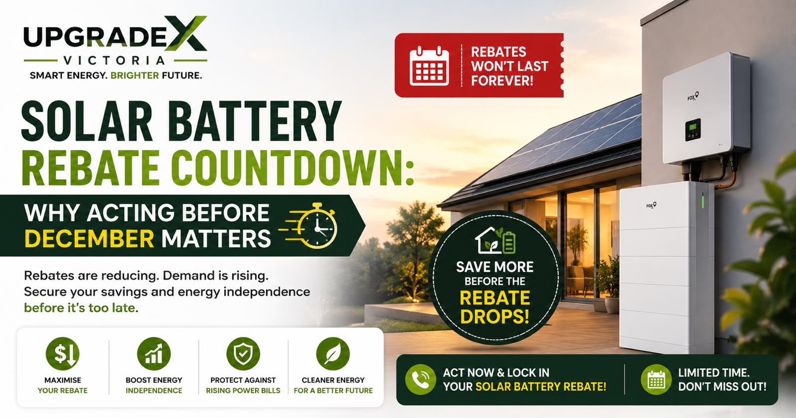 Solar Battery Rebate Countdown: Why Acting Before December