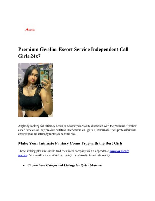 Premium Gwalior Escort Service Independent Call Girls 24x7 | PDF