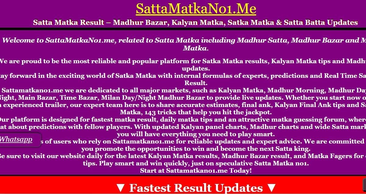 Madhur Satta Guide: Understanding the Madhur Morning Panel Chart