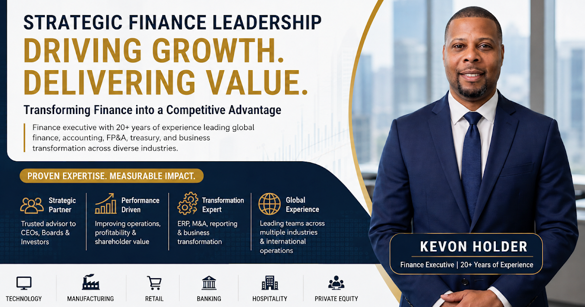 How Kevon Holder Builds Finance Organizations That Drive Long-Term Growth