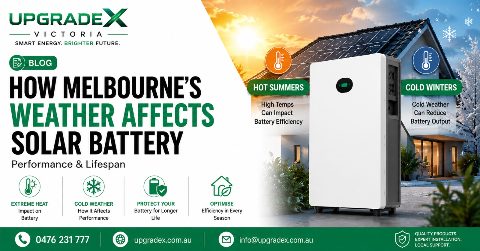 Solar Battery Performance in Melbourne: How Heat and Cold Affect