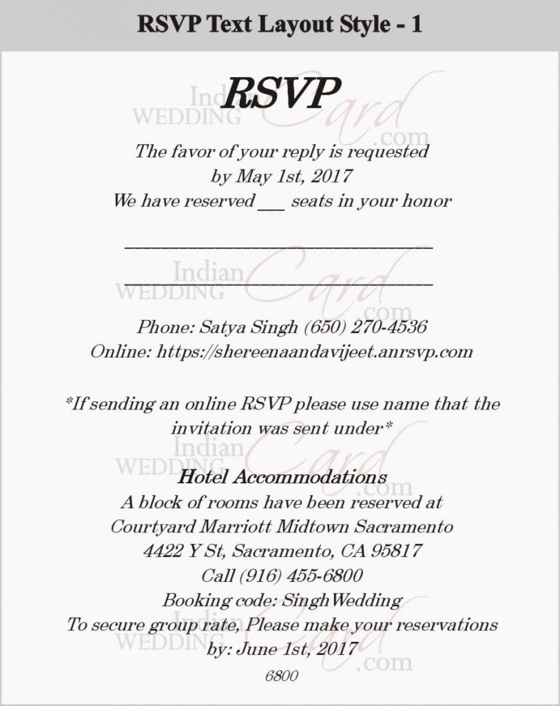 What is the importance of an RSVP card in a wedding invitation suite? | Indian Wedding Card's Blog
