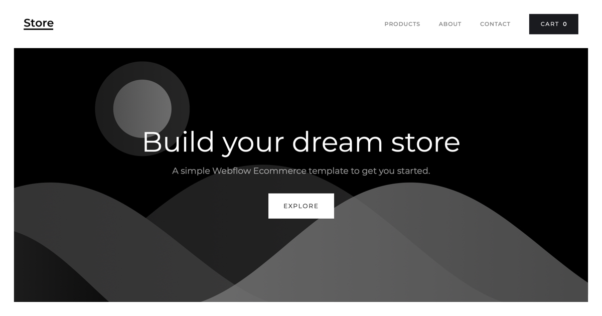 Store - Webflow Ecommerce website template