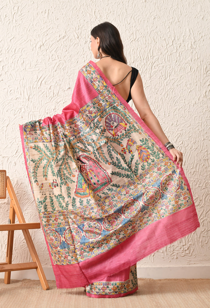 Mithila Painting Saree: Bring Traditional Indian Art to Your Wardrobe | Bhasha Bharat – bhashabharat2
