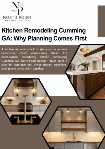 Kitchen Remodeling Cumming GA Why Planning Comes First