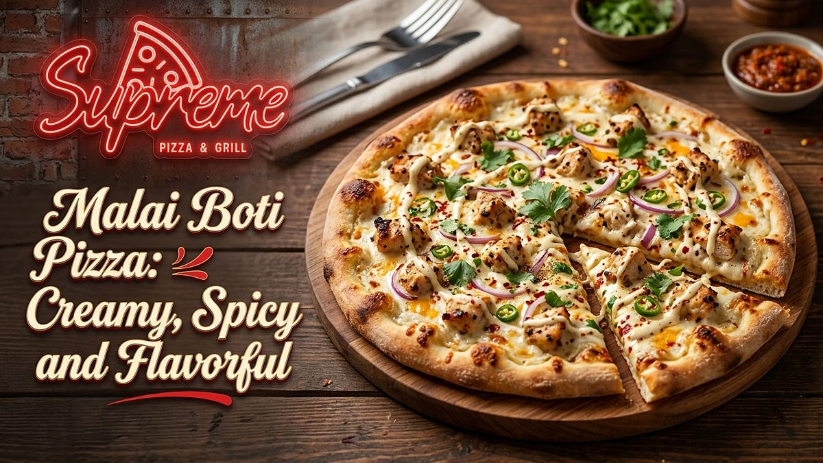 Malai Botti Pizza: Creamy, Spicy and Flavorful