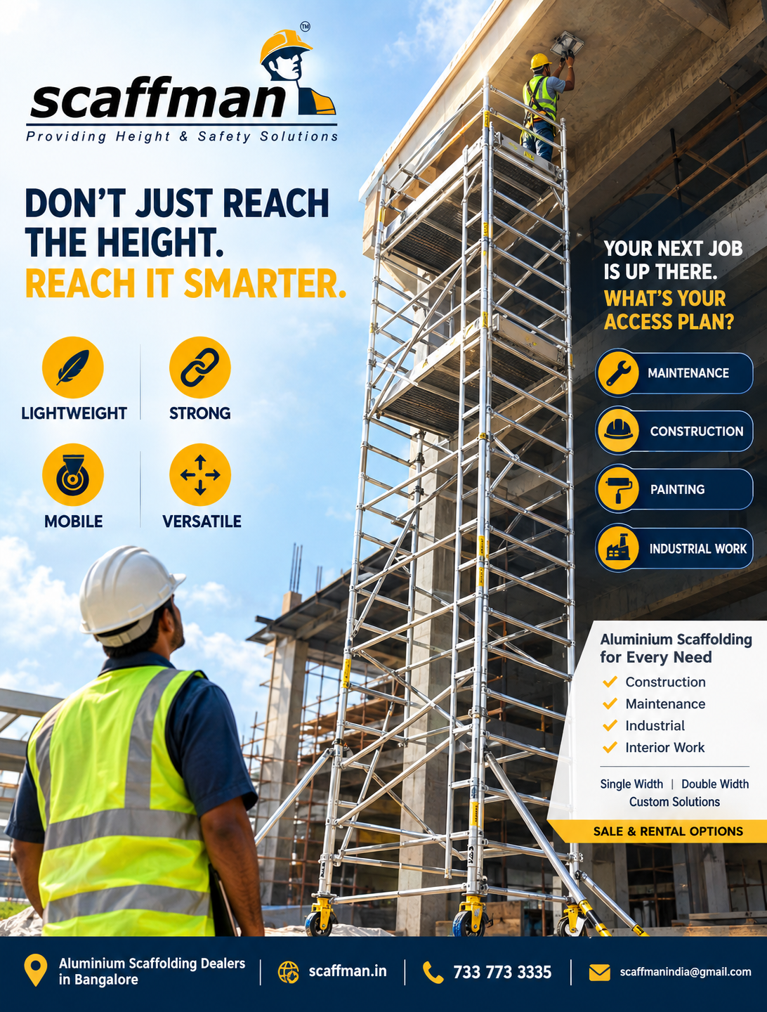Why Is Aluminium Scaffolding Becoming a Practical Choice for Construction Work in Bangalore? – Scaff Man