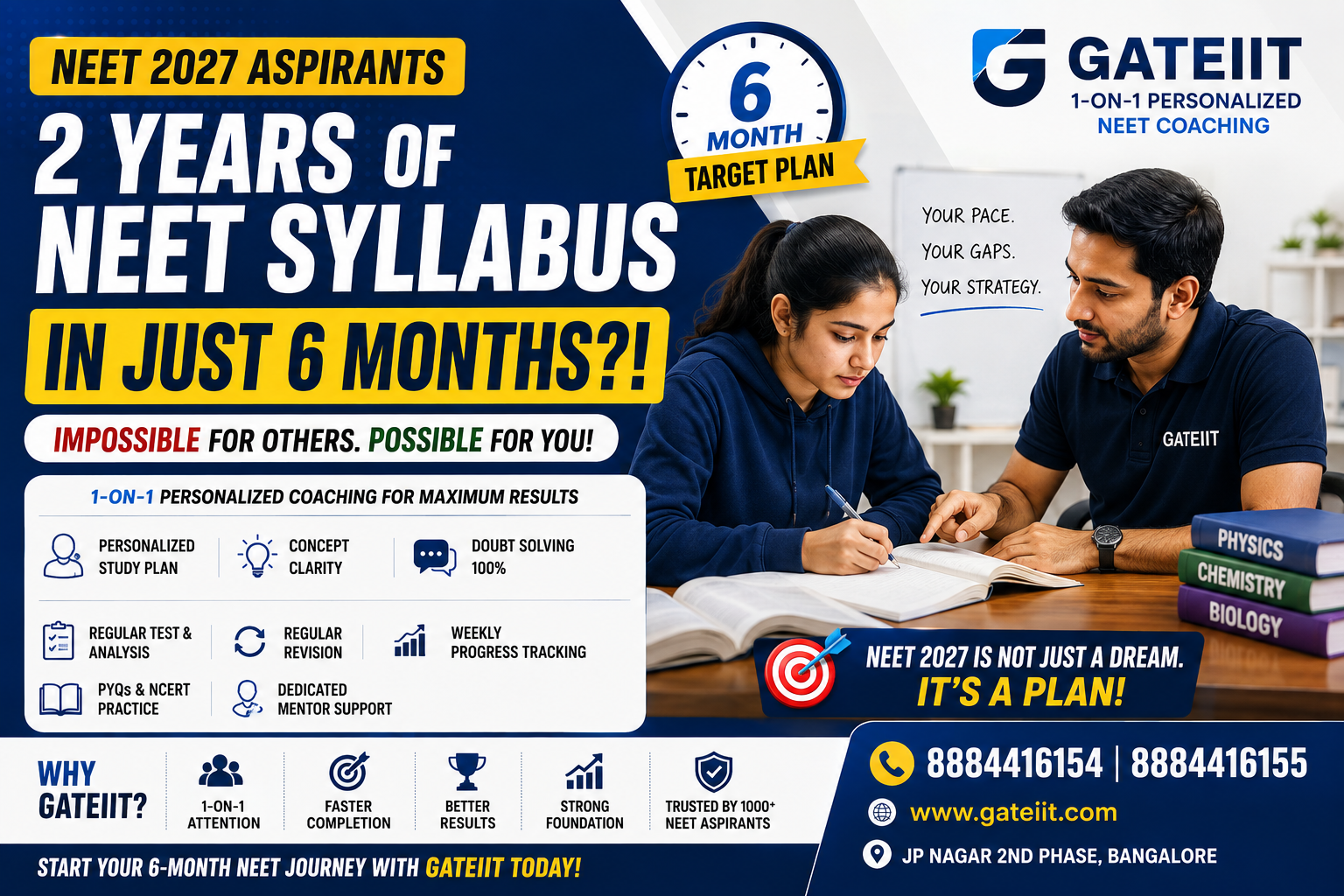 Can You Complete NEET Syllabus in 6 Months? NEET 2027 Strategy