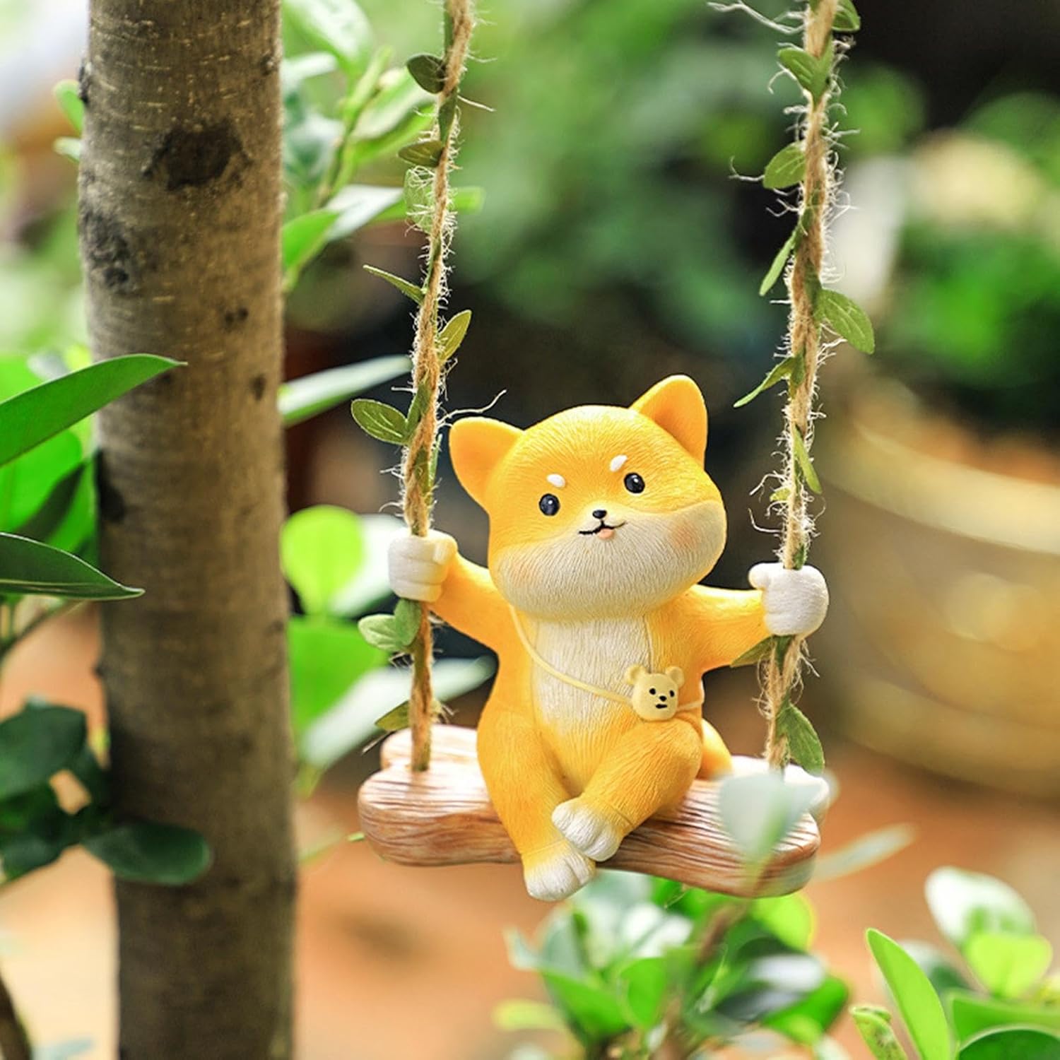 Hanging Fox on Swing - Unipeg Decor