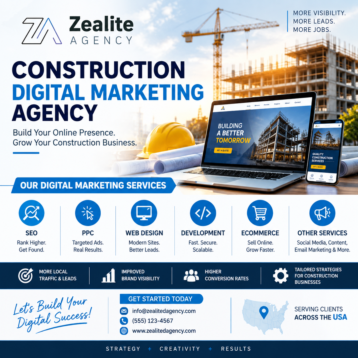 Construction Digital Marketing Strategy: The Complete SEO, PPC, Content and AI Search Guide – Digital Marketing Agency in the USA, Digital Marketing Services | Zealite Agency